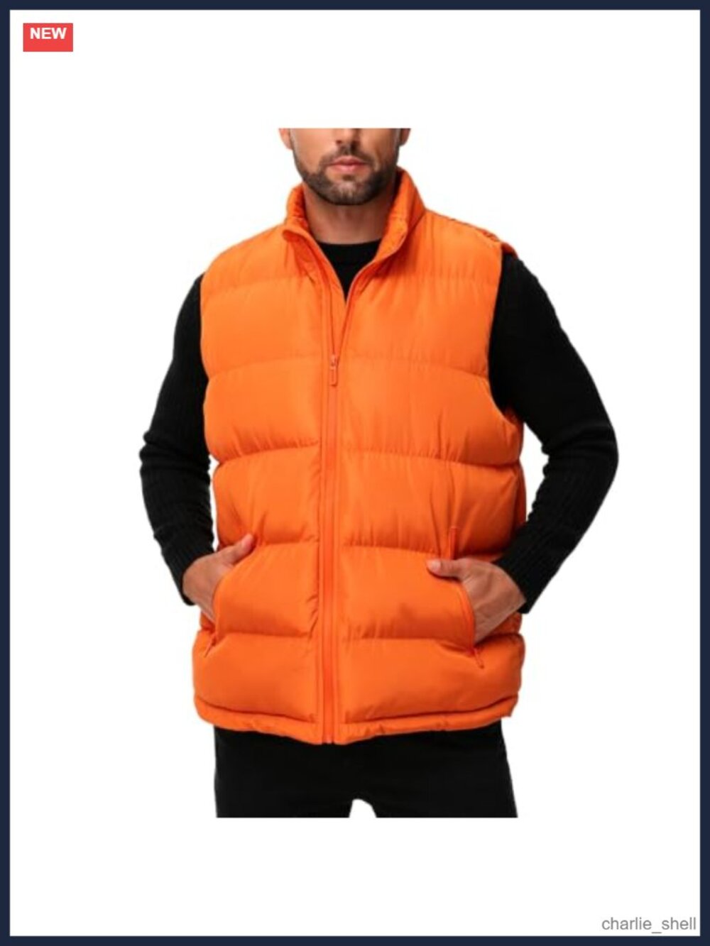 Men's Lightweight Puffer Vest Full Zip Sleeveless Jacket
